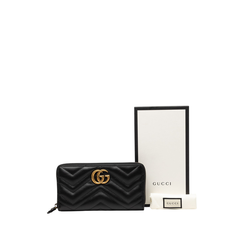 Pre-Loved Gucci GG Marmont Matelasse Calfskin Zip Around Wallet - Picture 8 of 8